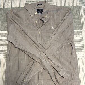 Men's Gray Striped Shirt